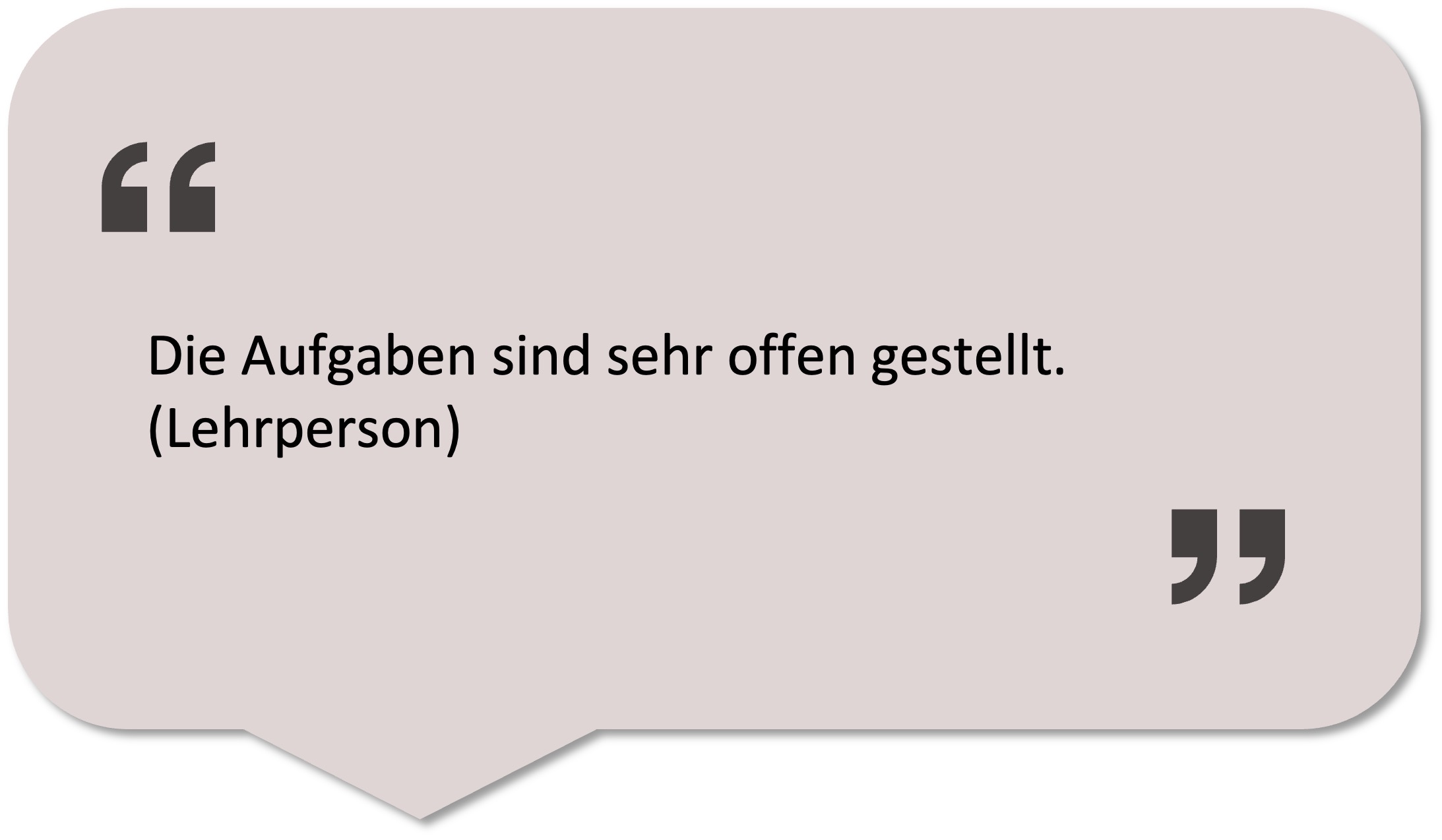 Zitat einer Lehrperson