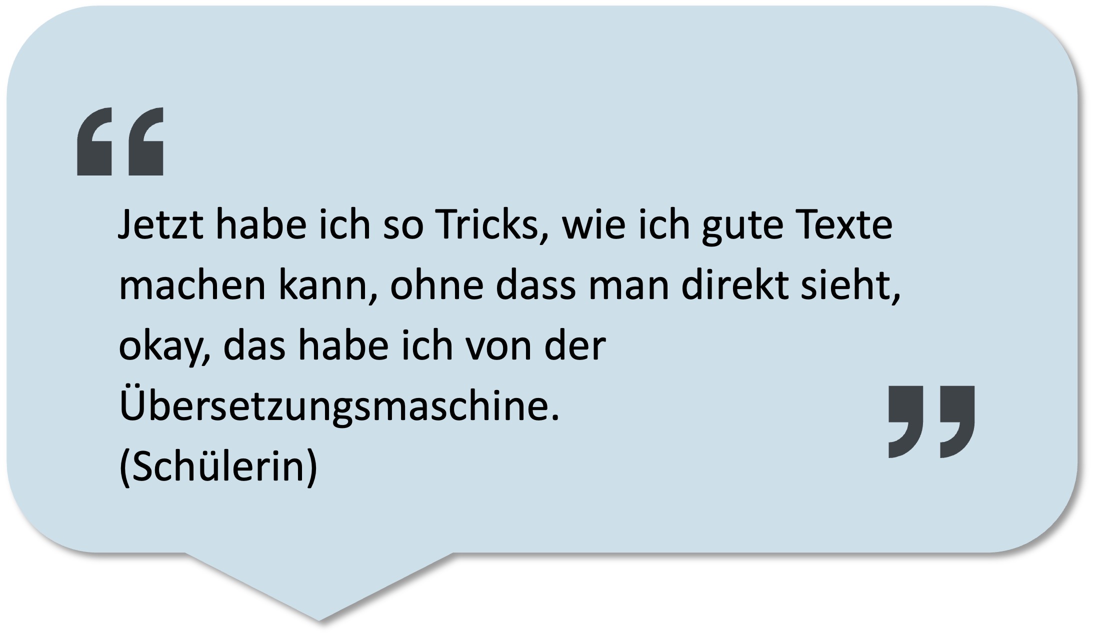 Zitat einer Schülerin
