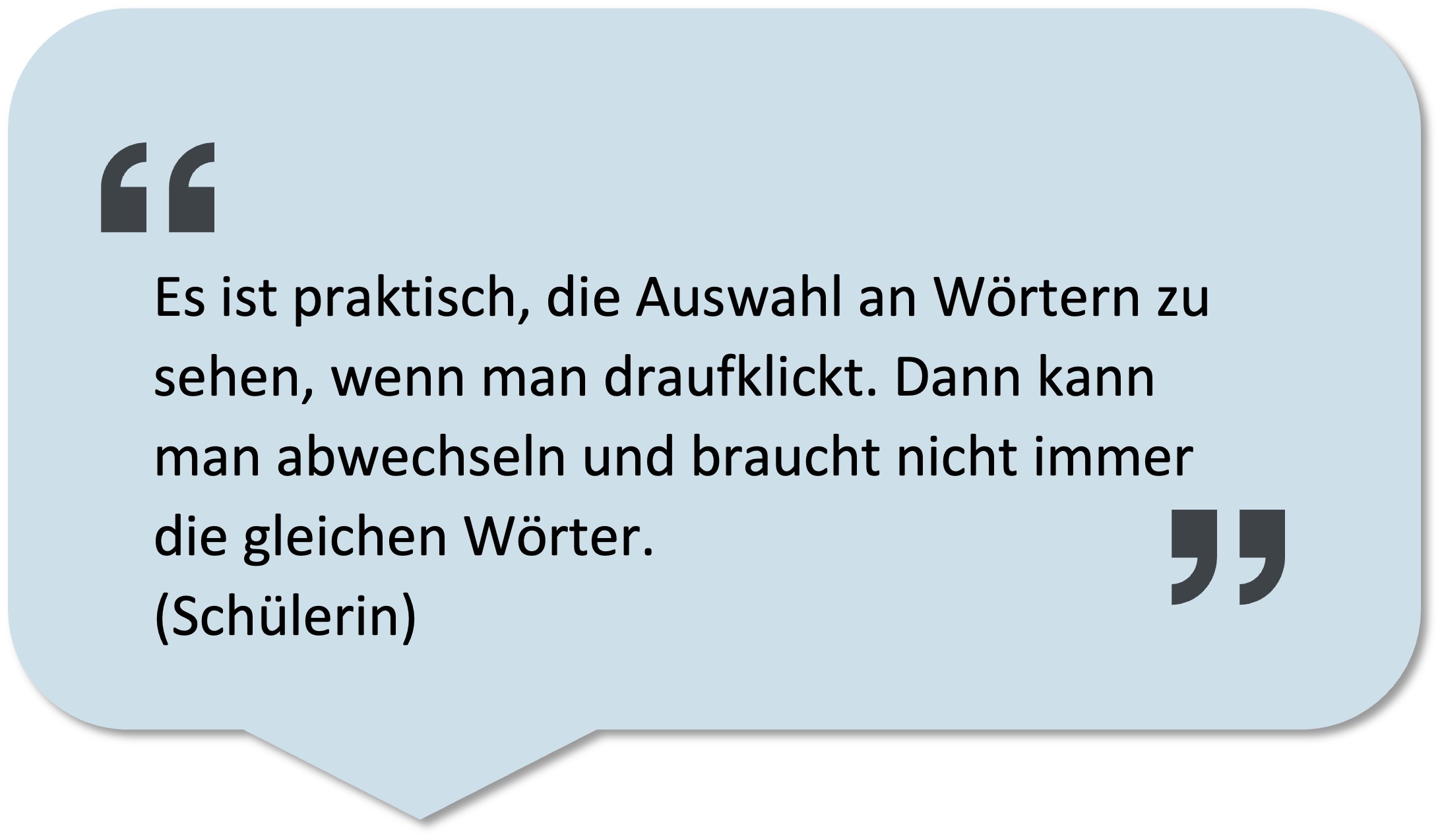 Zitat einer Schülerin