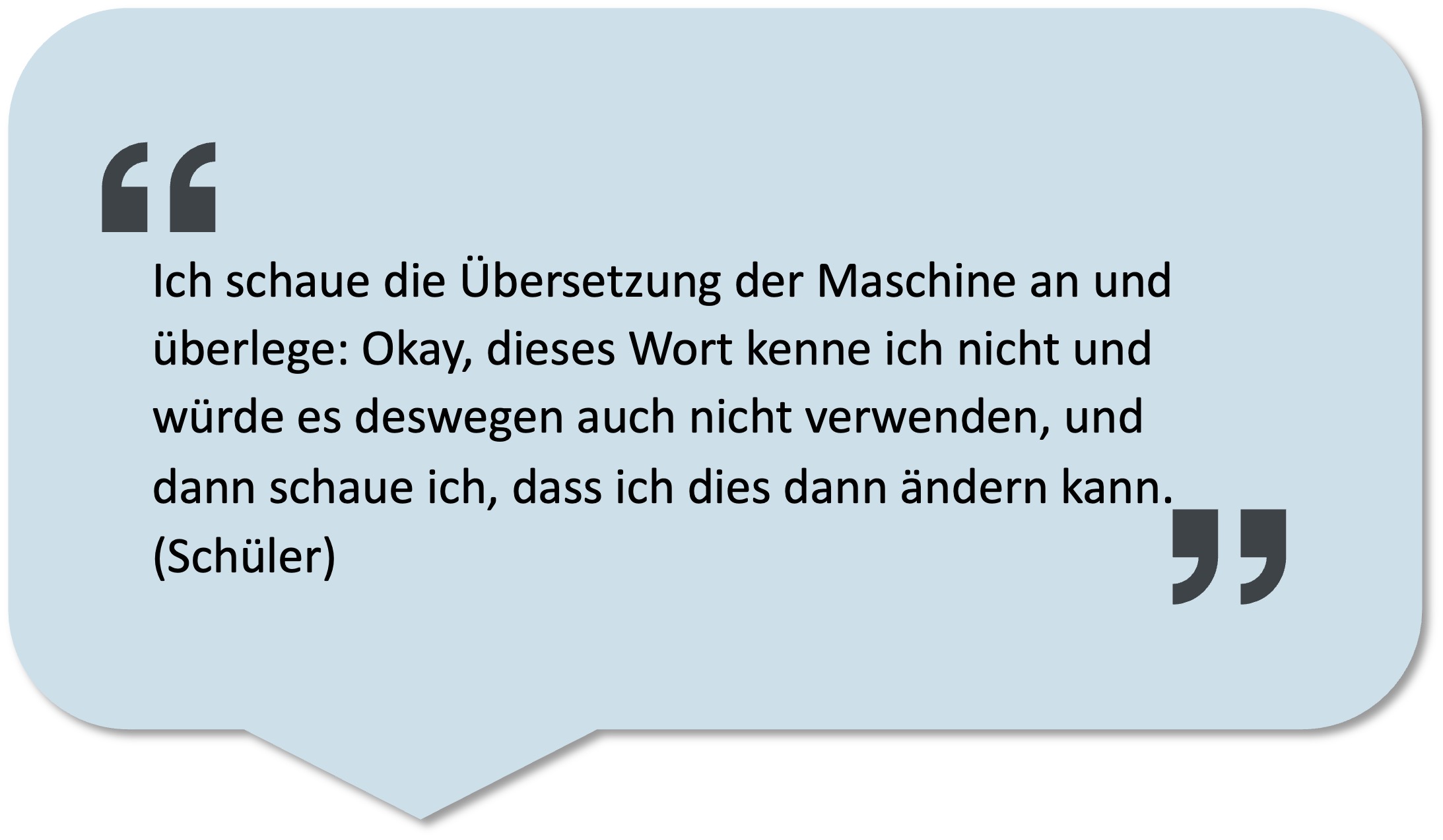 Zitat eines Schülers