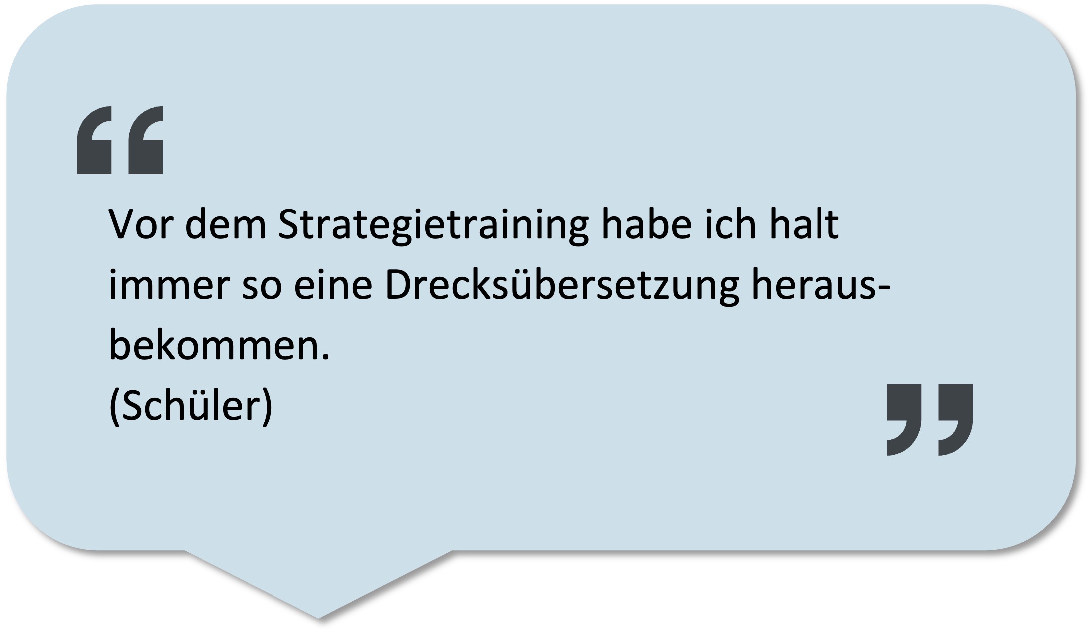Zitat eines Schülers
