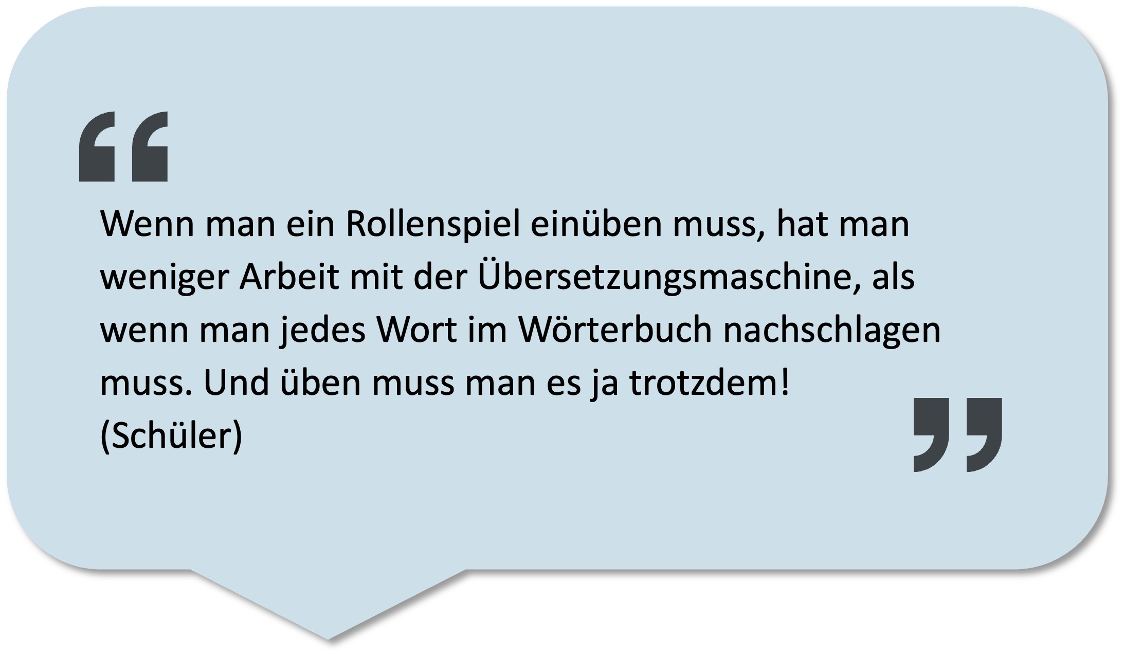 Zitat eines Schülers