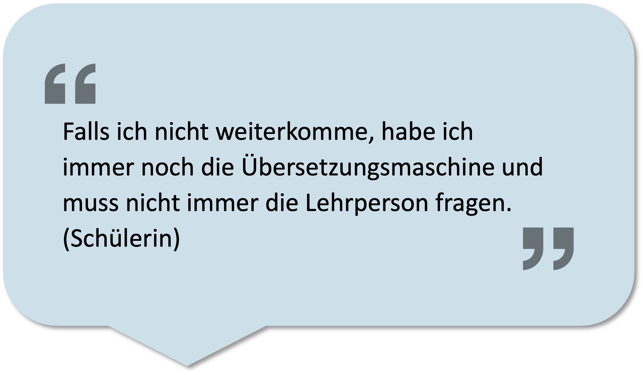 Zitat einer Schülerin